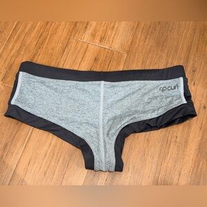 Rip Curl Two-Tone Grey and Black Women's Swim Bikini Bottoms